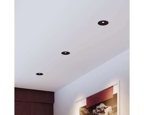 Светильник встраиваемый светодиодный Binnie 12W 3000K черный 15275/LED