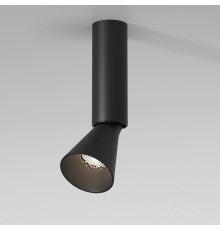 Накладной светодиодный поворотный светильник с антибликовой решеткой Piks 7W 4000К черный 25107/LED