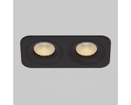 Светильник встраиваемый светодиодный с антибликовой решеткой Tetro 20W 3000K черный IP44 15277/LED