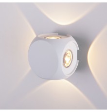 CUBE белый уличный настенный светодиодный светильник 1504 TECHNO LED