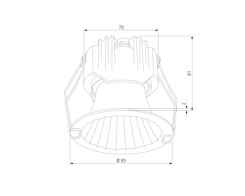 Светильник встраиваемый светодиодный Arco 12W 4000K черный жемчуг IP44 15274/LED