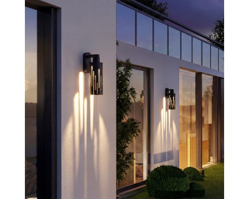 Настенный светодиодный уличный светильник Streak 3000K IP54 35197/W черный