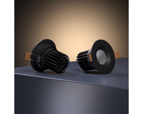 Светильник встраиваемый светодиодный Even черный 25094/LED