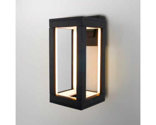 Уличный настенный светодиодный светильник Frame 3000K чёрный 1527 TECHNO LED черный