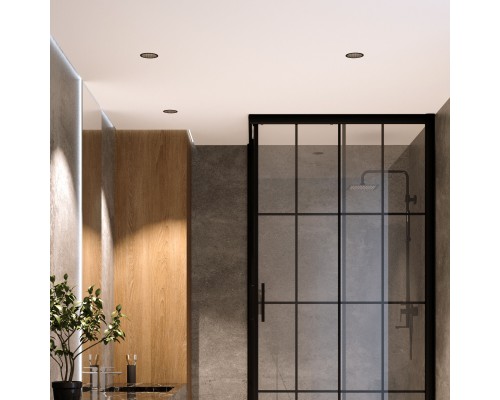 Светильник встраиваемый светодиодный Arco 12W 3000K черный жемчуг IP44 15274/LED