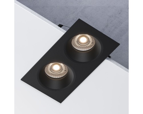 Светильник встраиваемый GU10 черный 15700/02