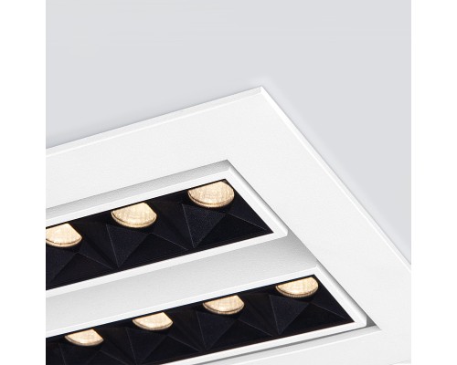 Встраиваемый точечный светодиодный светильник 9923 LED 20W 4200K белый/черный