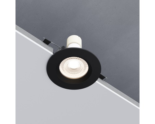 Светильник встраиваемый City GU10 черный 25054/01