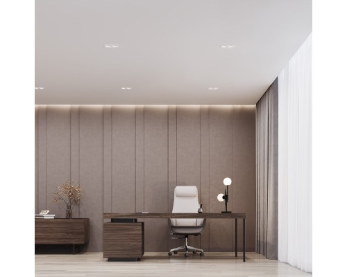 Светильник встраиваемый светодиодный с антибликовой решеткой Tetro 20W 3000K белый IP44 15277/LED