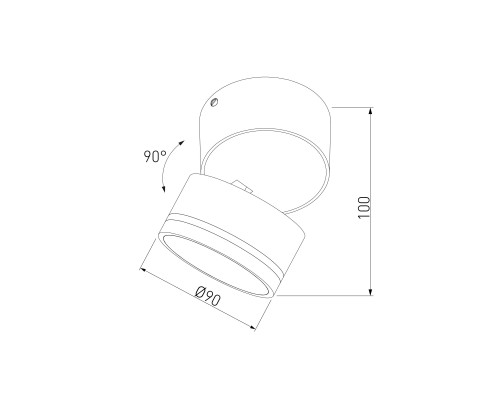 Накладной светодиодный светильник Okko 3000K черный IP54 35157/U черный