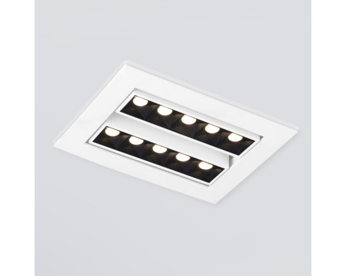 Встраиваемый точечный светодиодный светильник 9923 LED 20W 4200K белый/черный