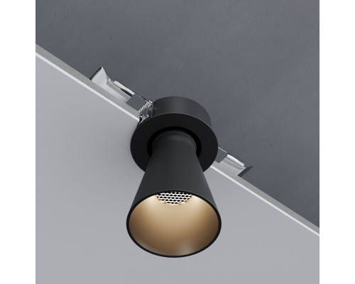 светильник встраиваемый с антибликовой решеткой Bell 8W 3000K черный 25097/LED