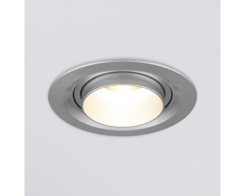 Встраиваемый светодиодный светильник с регулировкой угла освещения 9920 LED 15W 4200K серебро