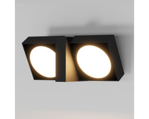 Уличный настенный поворотный светильник Twin 3000K черный 35170/D черный