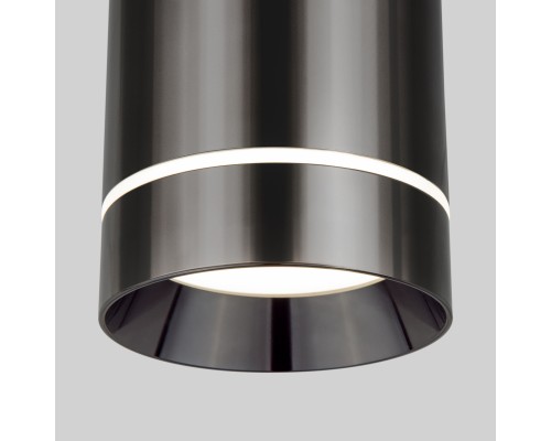 Накладной потолочный светодиодный светильник DLR021 9W 4200K Черный жемчуг