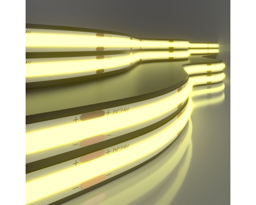 Лента светодиодная 480Led 14W IP20 3300K теплый белый, 5м COB 24V 480Led 14W IP20