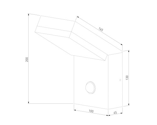 Уличный настенный светильник с датчиком движения Sensor 3000K IP54 1541 TECHNO LED черный