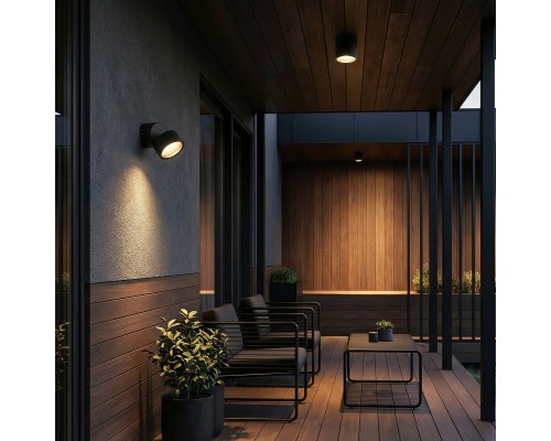 Накладной светодиодный светильник Okko 3000K черный IP54 35157/U черный