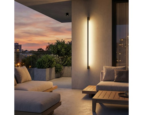 Уличный настенный поворотный светильник Argos 3000K черный 35121/D черный