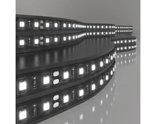 Светодиодная лента 120 Led 9,6 Вт IP20, 6500K холодный белый, 5 м 2835 24V 120Led 9,6W IP20 Black