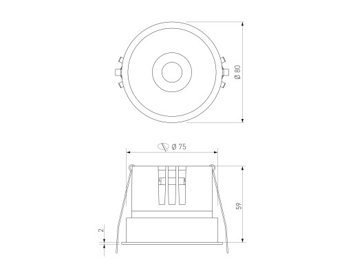 Светильник встраиваемый светодиодный Forte 15W 4000K титан 25071/LED