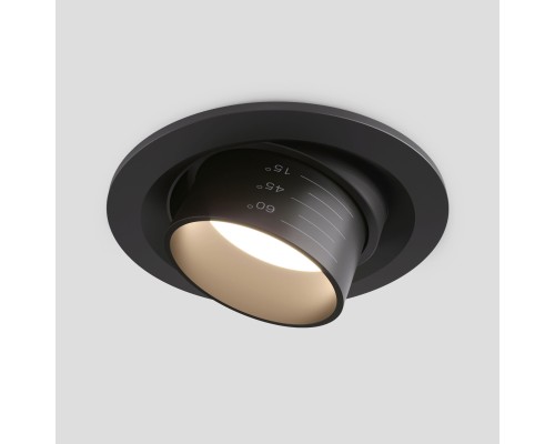 Встраиваемый светодиодный светильник с регулировкой угла освещения 9920 LED 15W 4200K черный