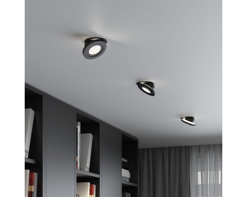 Встраиваемый поворотный светодиодный светильник 6W 4000K чёрный 25084/LED