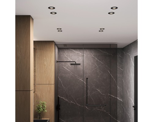 Светильник встраиваемый City GU10 черный IP44 25060/01