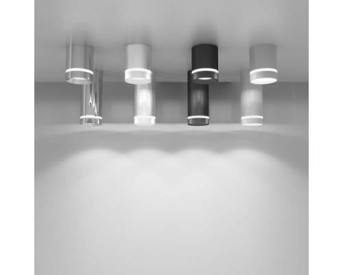 Накладной потолочный  светодиодный светильник DLR021 9W 4200K хром матовый