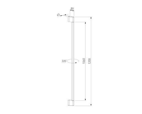 Уличный настенный поворотный светильник Argos 3000K черный 35121/D черный