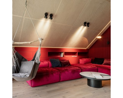 Накладной потолочный светодиодный светильник DLR031 15W 4200K 3100 черный матовый