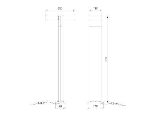 Ландшафтный поворотный светильник Twin 3000K IP54 35170/F черный