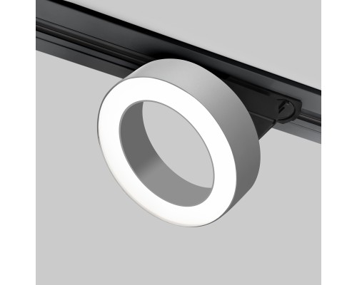 Трековый светодиодный светильник для однофазного шинопровода Spila серебро 12W 4200K 85079/01