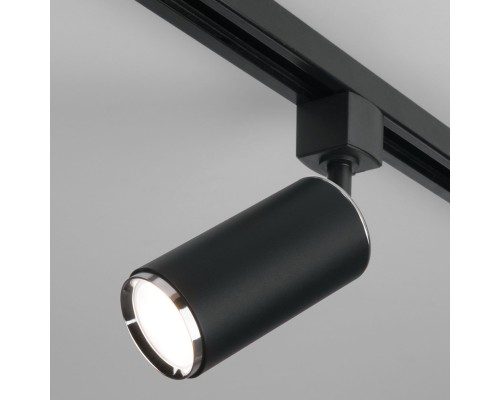 Трековый светильник для однофазного шинопровода Svit GU10 черный/хром MRL 1013