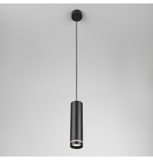 Подвесной светодиодный светильник DLR023 12W 4200K черный матовый