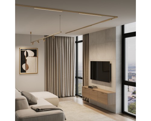 Brass Line Шинопровод накладной латунь 2м 85227/00