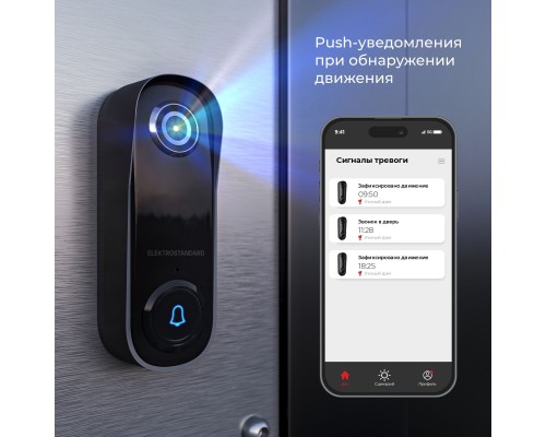 76106/00 видеозвонок Умный дом черный с питанием от сети 76106/00