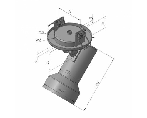 E51M/SH WH+BK Светильник встраиваемый поворотный