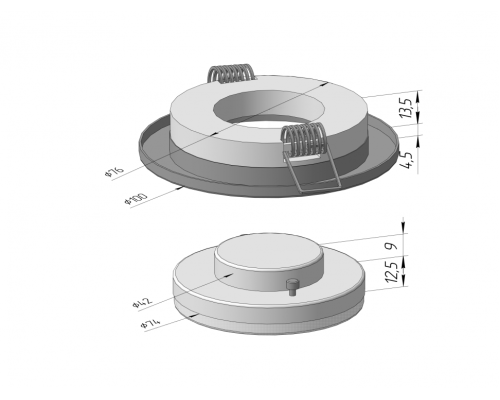 LED GX53 7W CHR 4500K