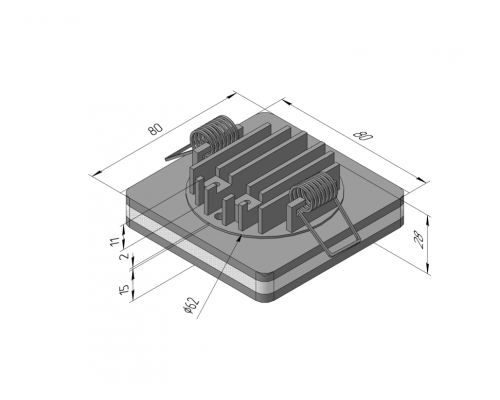 SDF-01S  7W CHR 4000K Светильник встраиваемый светодиодный