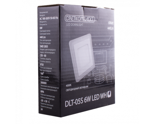 DLT-05S 6W MWH 4000K Светильник светодиодный встраиваемый