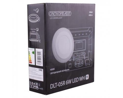 DLT-05R 6W MWH 4000K Светильник светодиодный встраиваемый