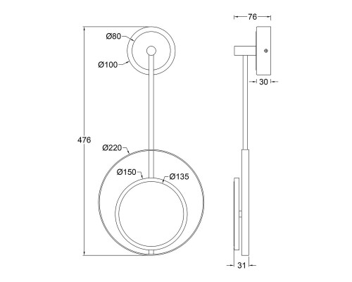 Бра Escada Hypnosis 10206/SG LED Gold