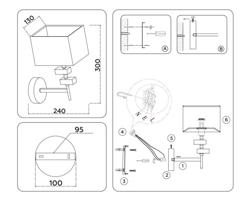 Бра Ambrella Light High Light Classic LH71325