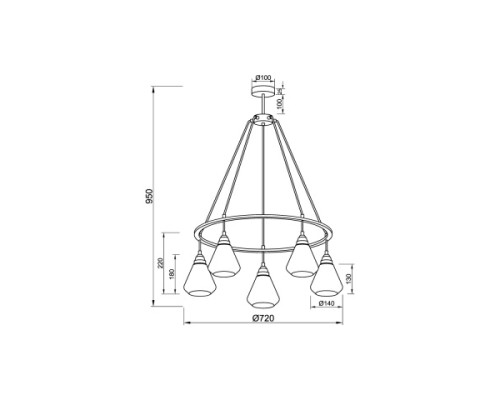 Подвесная люстра Vele Luce Norina VL5842P05