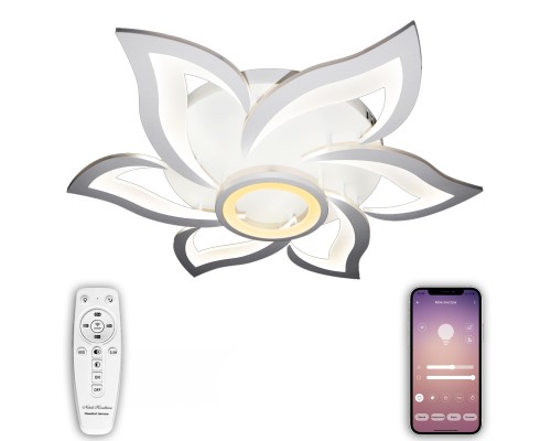 Потолочная светодиодная люстра Natali Kovaltseva HIGH-TECH LED LAMPS 82020 120W 3300*4300*7000K Белый