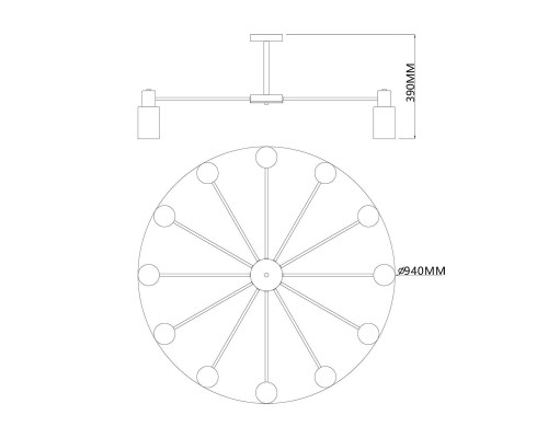 Потолочная люстра Escada Diversity 2120/12P Black