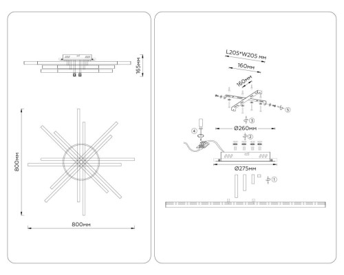 Люстра Ambrella Light COMFORT FL6276