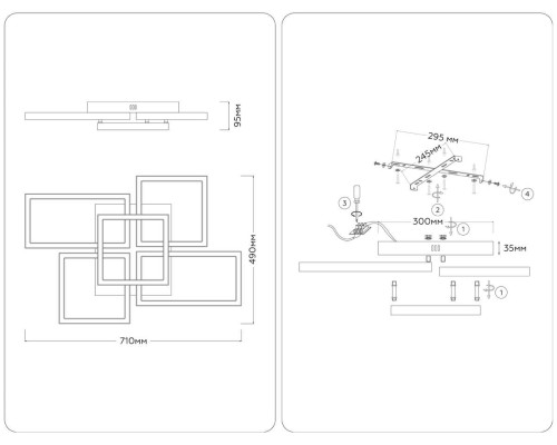 Люстра Ambrella Light ACRYLICA FA1011