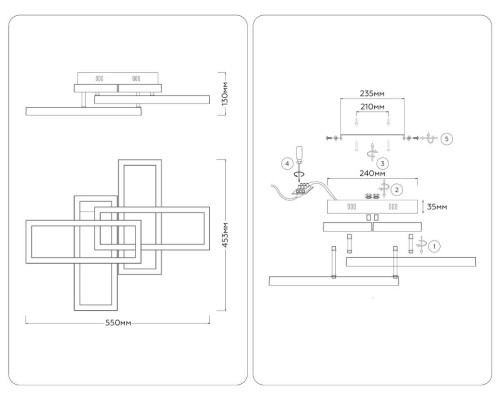 Люстра Ambrella Light ACRYLICA FA1001